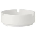 Simplicity White Ashtray Stacking 3 Notch 10.25cm (4")