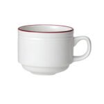 Bead Maroon Band Stacking Cup 20cl (7oz)