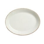 Brown Dapple Oval Coupe Plate 20.25cm (8")