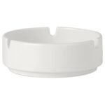 Simplicity White Ashtray Stacking 3 Notch 10.25cm (4")