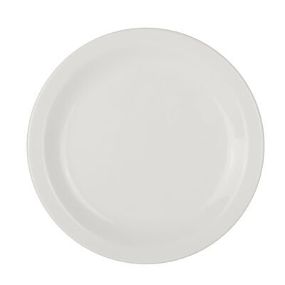 11010700-1.jpg Simplicity White Cresta Plate 25.5cm (10") - Image 1