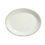 Brown Dapple Oval Coupe Plate 20.25cm (8")