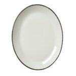 Charcoal Dapple Oval Coupe Plate 30.5cm (12")