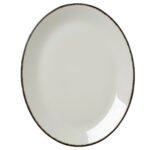 Charcoal Dapple Oval Coupe Plate 34.25cm (13 1/2")