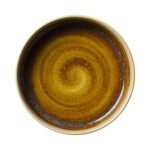 Aurora Vesuvius Amber Round Stacking Tray 20.25cm (8")