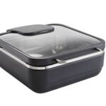 Excellent Black & Silver GN 2/3 Induction Chafer 37 x 49 x 19cm (14 1/2 x 19 2/5 x 7 1/2")